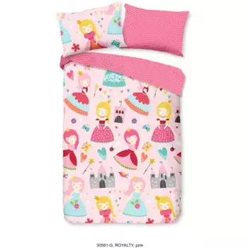 Доброе утро детское постельное белье «Royalty», хлопок, 135х200, молния, двусторонний вид, детский, девочка, розовый Good Morning