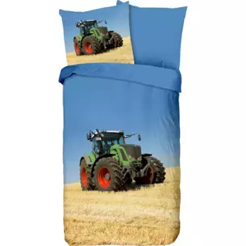 Доброе утро детское постельное белье "Трактор", хлопок, 135х200, молния, двусторонний вид, детский, мальчик, трактор Good Morning, мультиколор/синий