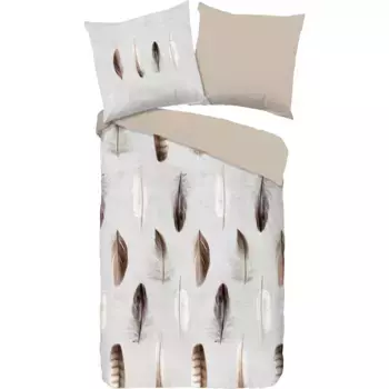 Доброе утро двустороннее постельное белье "Лиза", хлопок, 135х200, 2 шт, молния, двусторонний вид, перья, серый Good Morning