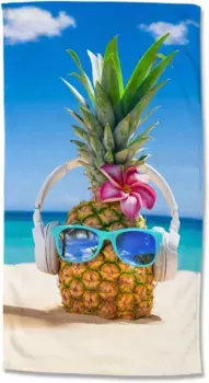 Доброе утро, пляжное полотенце "Ананас", (1 шт.), быстро сохнет Good morning 100х180 см (1 шт.), цвет Multi