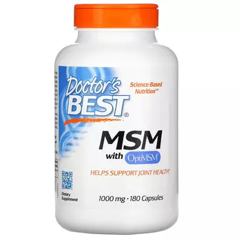 Doctor's Best МСМ с OptiMSM 1000 мг, 180 капсул