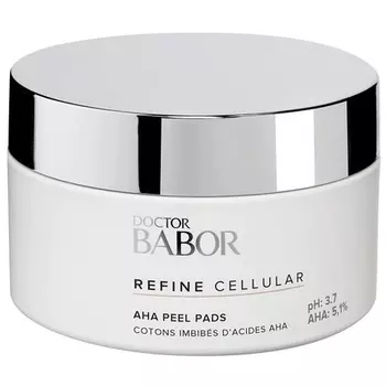 DOCTOR BABOR AHA Пилинг-пэды для тусклой и пористой кожи Пилинг для лица без спирта Vegan Formula 60 подушечек