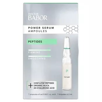 DOCTOR BABOR Power Serum Peptides Ампулы для лица для регенерации кожи и более гладкой кожи Веганская формула 7 x 2 мл