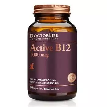 Doctor Life Active Активный витамин B12 метилкобаламин 1000 мкг 60 капсул Inna marka