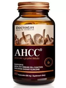 Doctor Life, AHCC 630 мг экстракт мицелия шиитаке, Добавка , 60 капсул
