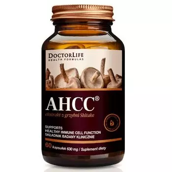 Doctor Life AHCC БАД с экстрактами мицелия шиитаке 630мг, 60 капс./1 уп.