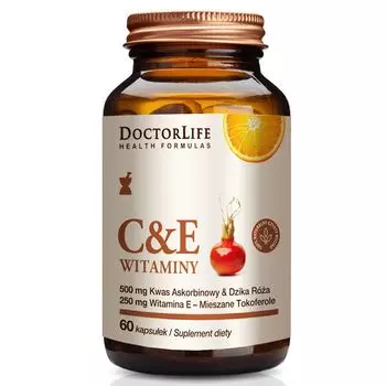 Doctor Life C &amp; E БАД витамин С+Е 400 с шиповником, 60 кап./1 уп.
