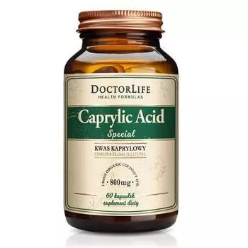 Doctor Life, Caprylic Acid Special, Добавка с каприловой кислотой, 800 мг, 60 капсул Inna marka