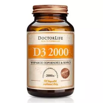 Doctor Life, D3 2000 ланолин холекальциферол 2000 МЕ, 120 капсул