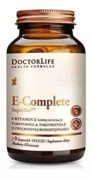 Doctor Life, E-Complete SupraBio 8 витаминов Е нового поколения, 30 капсул