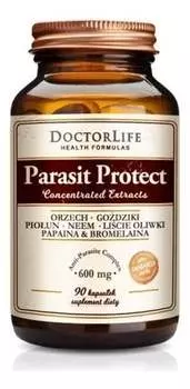 Doctor Life, Поддержка кишечника Parasit Protect 600 мг, 90 капсул