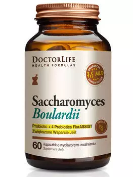 Doctor Life Saccharomyces Boulardii БАД для поддержки кишечника, 60 капсул/1 упаковка