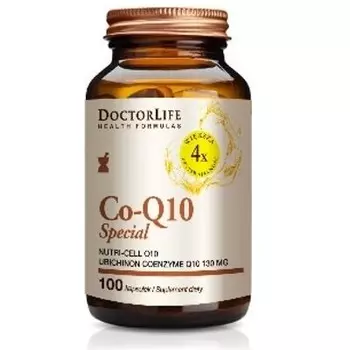 Doctor Life, Специальное органическое кокосовое масло Co-Q10 130 мг, БАД, 100 капсул