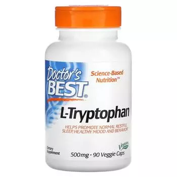 Doctor's Best L-Tryptophan with TryptoPure 500 mg 90 Veggie Caps