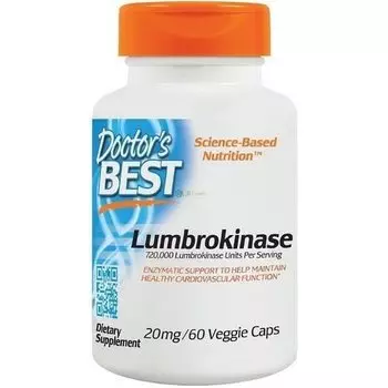 Doctor's Best, Lumbrokinase - Люмброкиназа 20мг, 60 капсул. Inna marka