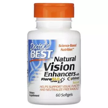 Doctor's Best Натуральное средство для улучшения зрения с лютеином FloraGlo 60 мягких таблеток