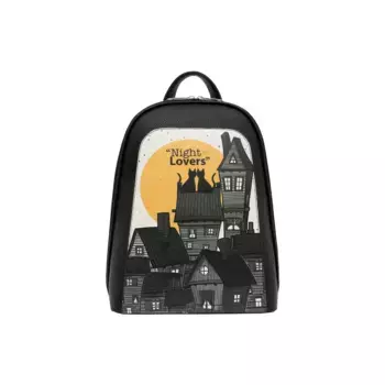 DOGO Daypack "Женская аккуратная сумка Night Lovers Веганские женские рюкзаки (модные) /", черный