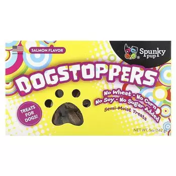 DogStoppers, Лакомство для собак, лосось, 5 унций (142 г) Spunky Pup