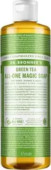 Доктор Bronner's, Жидкое кастильское мыло 18в1, зеленый чай, 475мл, Dr. Bronner's