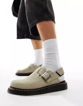 Доктор Martens – Jorge II – Туфли-мюли из замши бежевого цвета