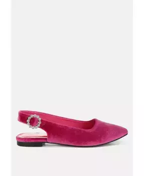 Долан Велюровые Плоские Сандалии на Тонком Ремне London Rag, розовый