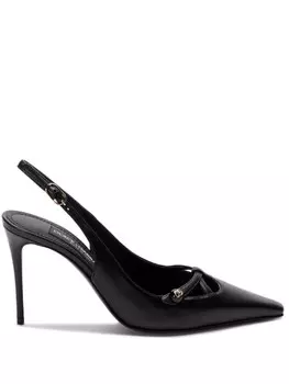 Dolce & Gabbana 90-миллиметровые туфли-лодочки с открытой пяткой, черный