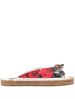Dolce & Gabbana эспадрильи с цветочным принтом, белый
