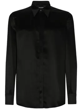 Dolce & Gabbana атласная рубашка Martini, черный