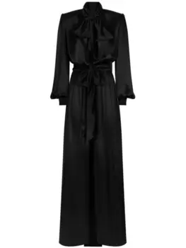 Dolce & Gabbana атласное платье, черный