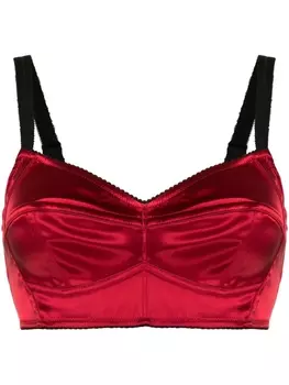 Dolce & Gabbana атласный бюстгальтер-бралетт, красный