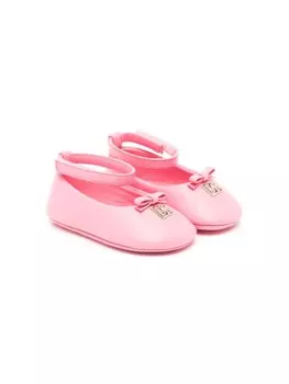 Dolce & Gabbana балетки с бантом, розовый