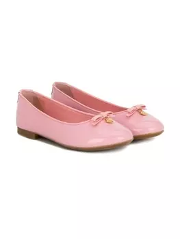 Dolce & Gabbana балетки с кулоном-сердцем, розовый