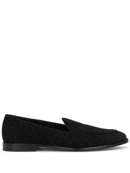 Dolce & Gabbana бархатные слиперы, черный