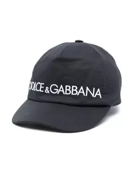 Dolce & Gabbana бейсболка с вышитым логотипом, синий