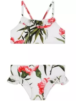 Dolce & Gabbana бикини с цветочным принтом, белый