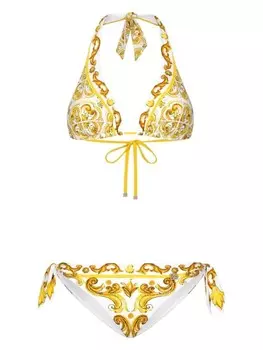 Dolce & Gabbana бикини с принтом Triangle, желтый