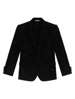 Dolce & Gabbana блейзер с логотипом, черный
