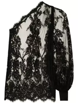 Dolce & Gabbana блузка на одно плечо, черный