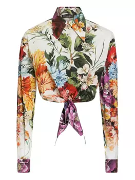 Dolce & Gabbana блузка с цветочным принтом, желтый