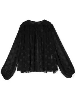 Dolce & Gabbana блузка с монограммой, черный