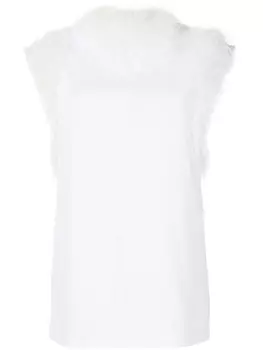 Dolce & Gabbana блузка с перьями, белый