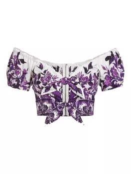 Dolce & Gabbana блузка с принтом Majolica, белый