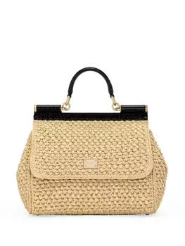 Dolce & Gabbana большая сумка Sicily, нейтральный цвет