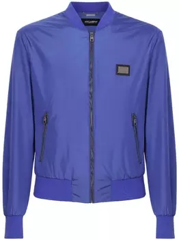 Dolce & Gabbana бомбер DG Essentials с логотипом, синий