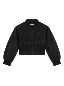 Dolce & Gabbana бомбер на молнии с логотипом, черный