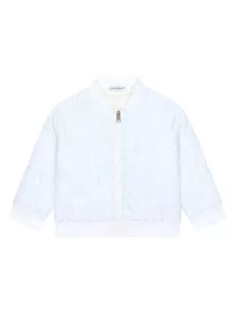 Dolce & Gabbana бомбер на молнии с логотипом, синий