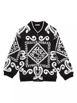 Dolce & Gabbana бомбер с логотипом, черный