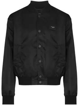 Dolce & Gabbana бомбер с логотипом DG, черный