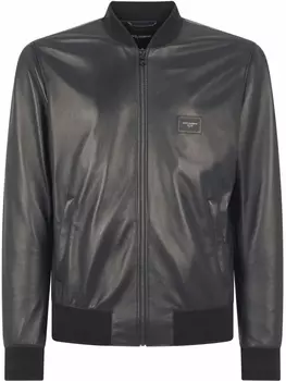 Dolce & Gabbana бомбер с логотипом, синий