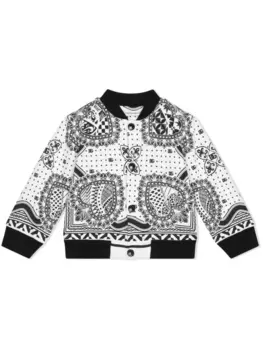 Dolce & Gabbana бомбер с принтом, белый